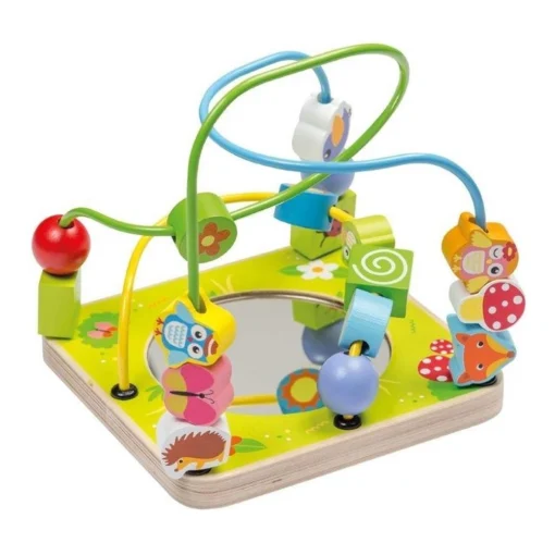 Alternative view of Jouéco houten kralenspiraal met spiegel