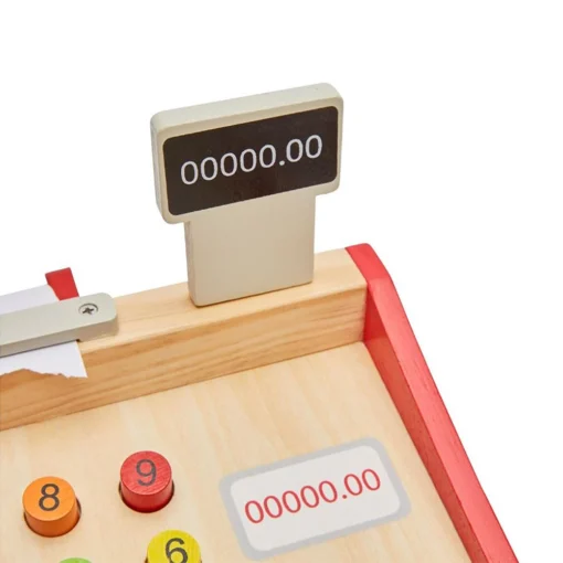 Alternative view of Jouéco houten speelgoedkassa met scanner