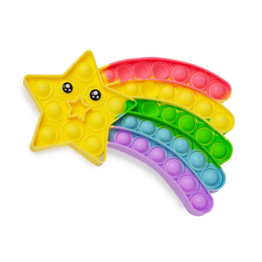 Pop It Ster – Fidget Toy – Regenboog – Stressverlagend Speelgoed voor Kinderen