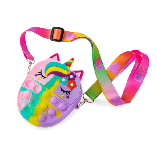 Pop It Unicorn Tasje - Rond - Speel- & Opbergtasje voor Kinderen
