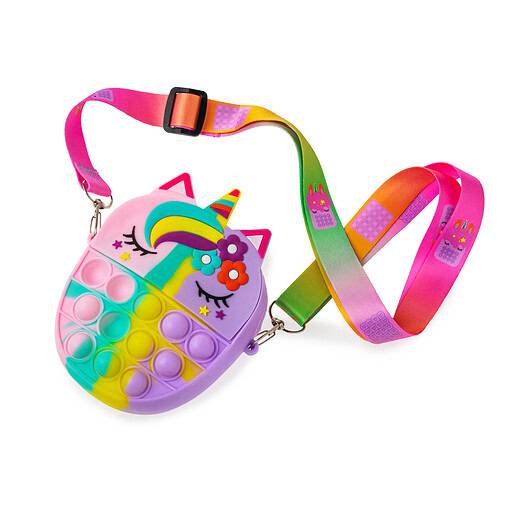 Pop It Unicorn Tasje - Rond - Speel- & Opbergtasje voor Kinderen