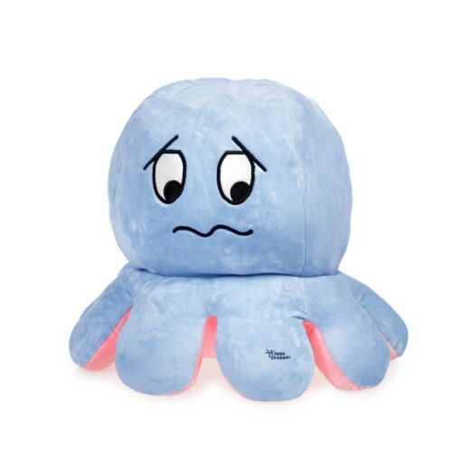Alternative view of XXL mood octopus knuffel 40 cm blauw/roze