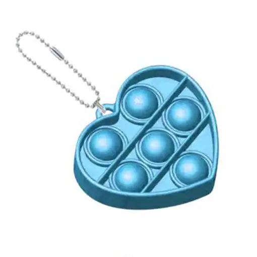 Pop It sleutelhanger - Hartje blauw