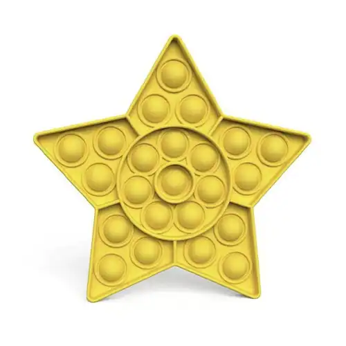Pop It fidget toy ster geel