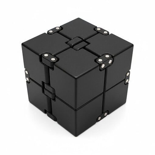 Infinity Cube Fidget Toy - Zwart