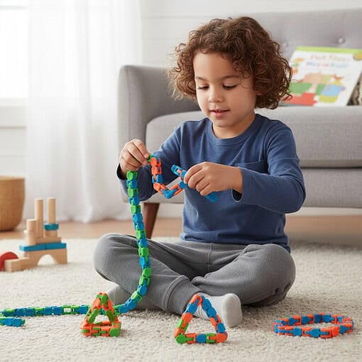 Alternative view of Wacky Tracks Fidget Ketting - Klikbaar Anti-Stress Speelgoed - Assorti Kleuren