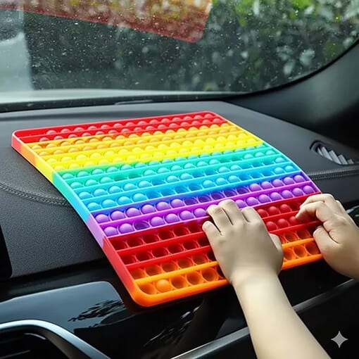 Alternative view of XXL Pop It - Fidget toy - Regenboog kleuren -30 x 30 cm