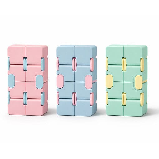 Infinity cube set - Fidget toys - Pastel kleuren - 3 stuks