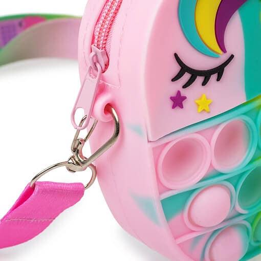 Alternative view of Pop It Unicorn Tasje - Rond - Speel- en Opbergtasje voor Kinderen