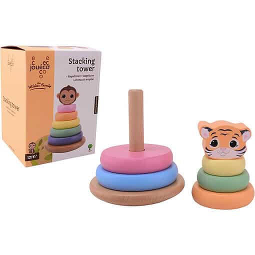 Alternative view of Houten Speelgoed - Jouéco® The Wildies Family stapeltoren
