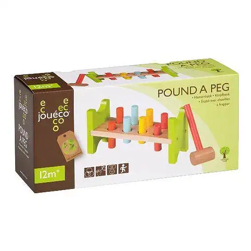 Alternative view of Jouéco houten hamerbank - motoriek speelgoed