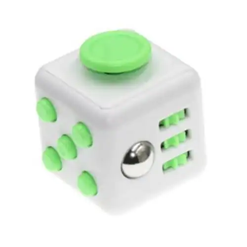 Fidget cube - wit - groen