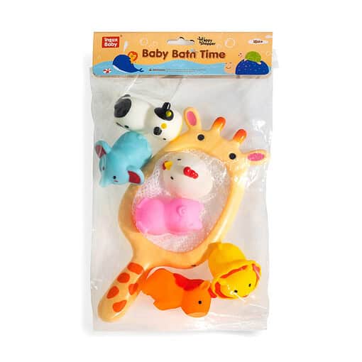 Alternative view of Badspeelgoed giraffe visnet met diertjes 7-delig