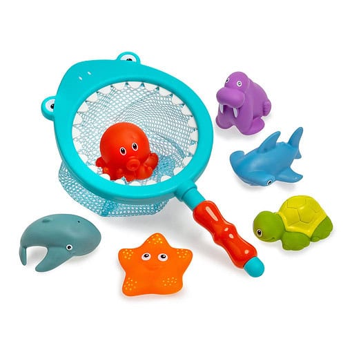 Badspeelgoed haai visnet met diertjes 7-delig