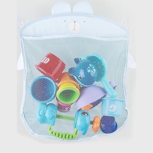 Alternative view of Badspeelgoed Organizer Opbergzak Beer Blauw - Mesh Hangzak Badkamer