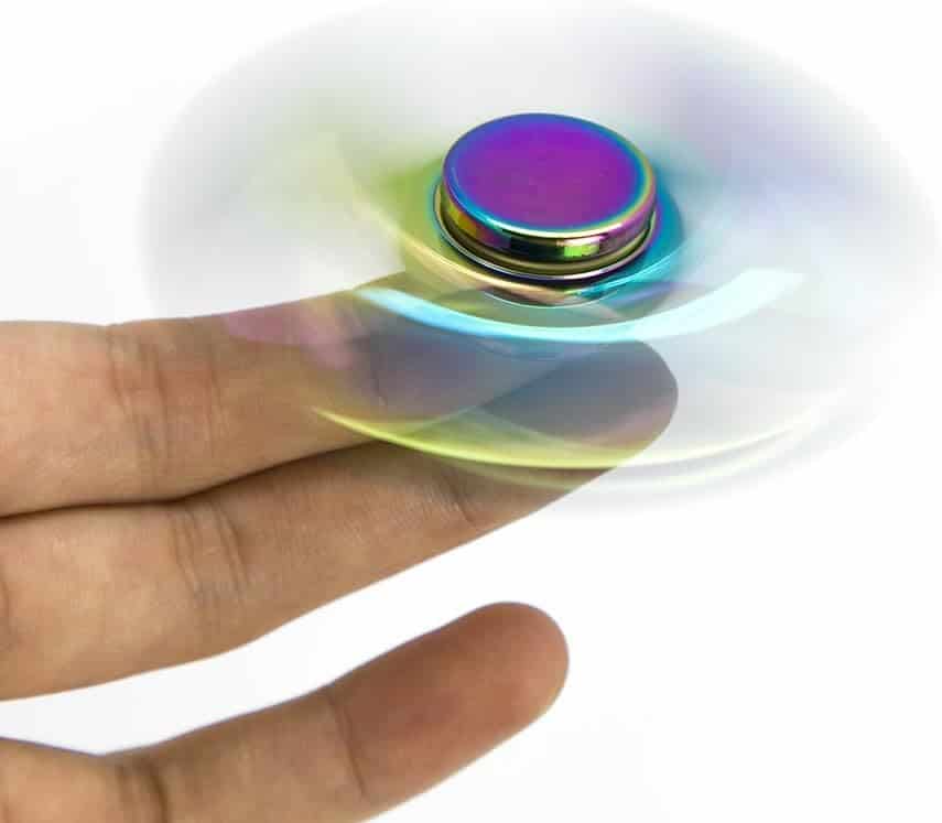 Metalen Fidget Spinner - Fidget toys - Round blade - Holografisch - Afbeelding 2