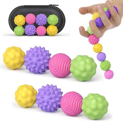 Magnetische balletjes - Fidget toys voor volwassenen - Met opbergetui - 8 stuks - Multicolor