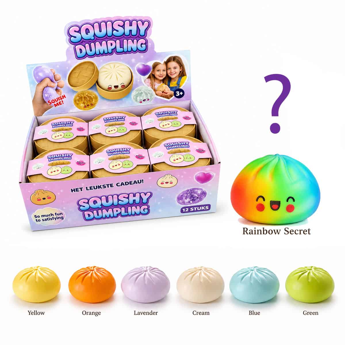Jeppies® Squishy Dumpling – Pastel Colors Blind Box