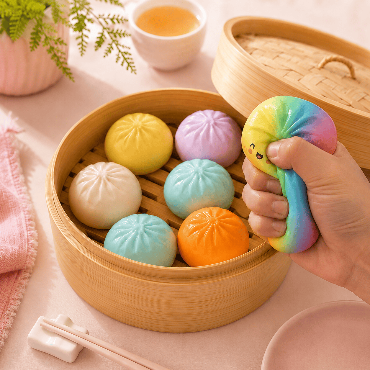 Jeppies® Squishy Dumpling – Rainbow - Afbeelding 6