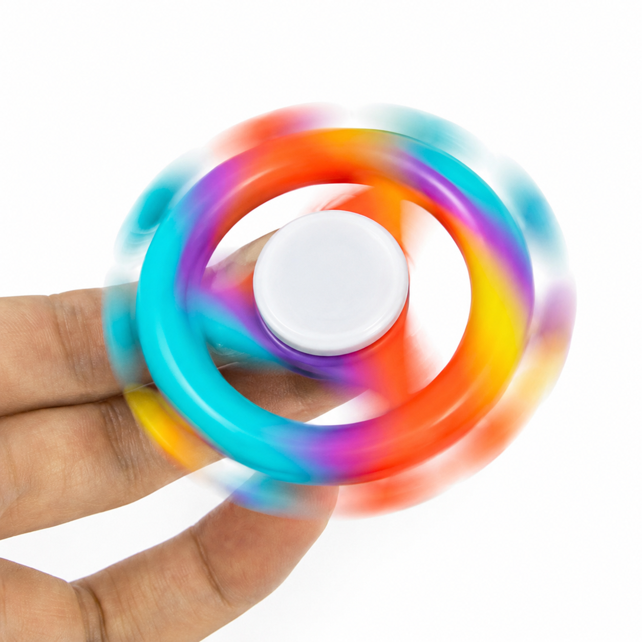 Bubble Fidget Spinner - Fidget toys - Round blade - Regenboog - Afbeelding 4