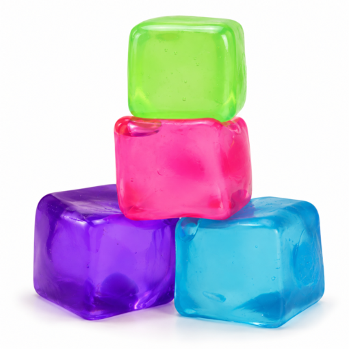 Alternative view of Squishy Cube Transparant – Zachte Stressbal Fidget Toy – Slow Rising – Kleuren assortiment