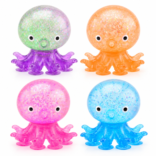 Octopus Squishy – Zachte Stressbal Fidget Toy – Kleuren assortiment