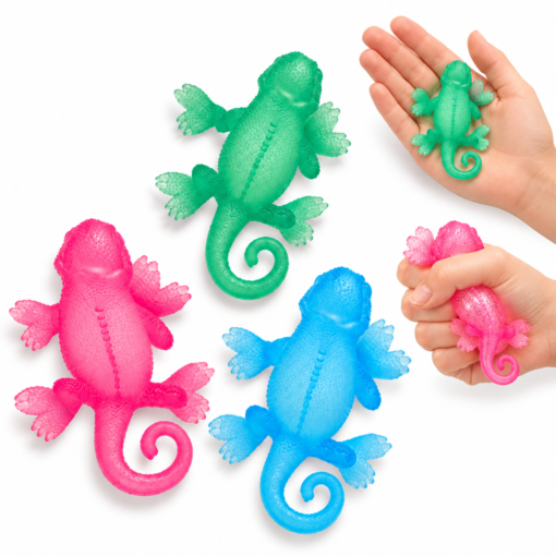 Lizard Squishy – Zachte Stressbal Fidget Toy – Slow Rising – Kleuren assortiment