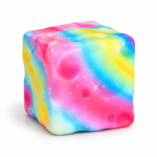 Alternative view of Rainbow Cheese Squishy – Zachte Stressbal Fidget Toy – Slow Rising – Regenboog