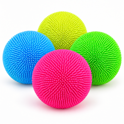 Alternative view of Squishy Bal Spiky – Zachte Stressbal Fidget Toy – Kleuren assortiment