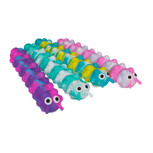 Pop en plak rups - Fidget toy - Multicolor