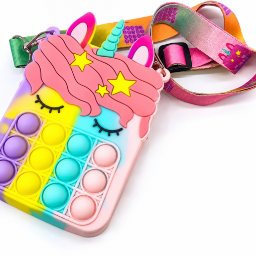 Alternative view of Pop It Unicorn Tasje - Fidget toy - Rechthoekig - Speel- en Opbergtasje voor Kinderen - Multicolor