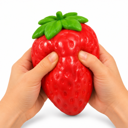 Alternative view of Squishy Strawberry – Zachte Stressbal Fidget Toy – Slow Rising – Aardbei – 14 cm
