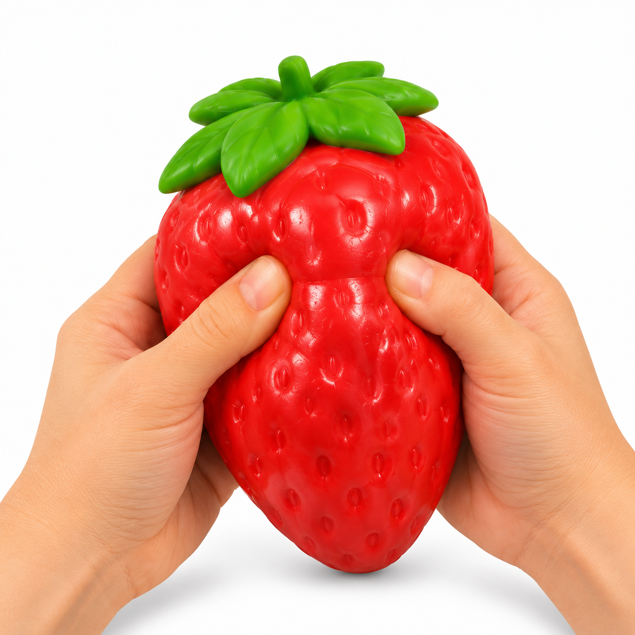 Squishy Strawberry – Zachte Stressbal Fidget Toy – Slow Rising – Aardbei – 14 cm - Afbeelding 2